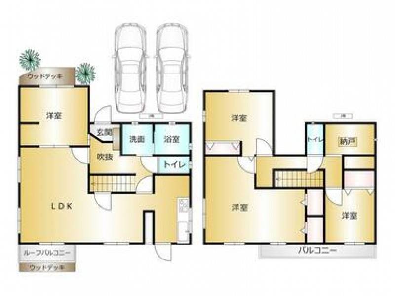 松山市白水台 一戸建 の間取り画像