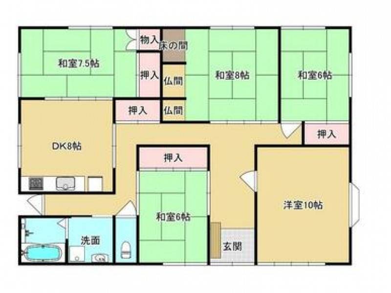 四国中央市土居町野田 一戸建 の間取り画像