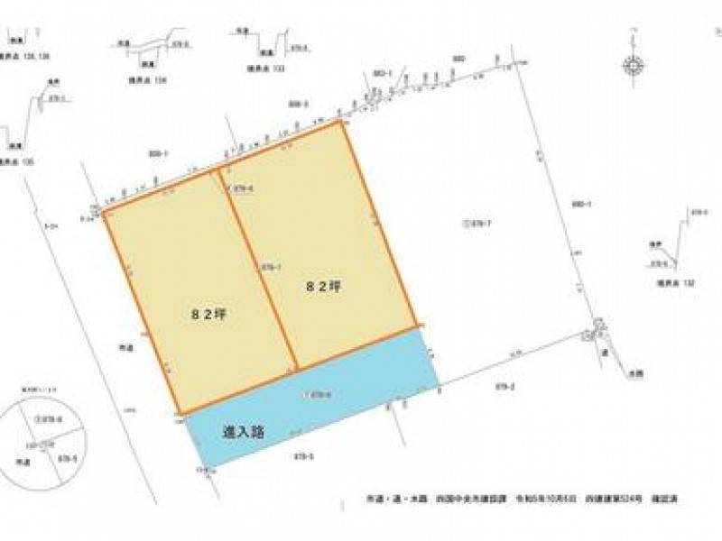 四国中央市中之庄町 の区画図