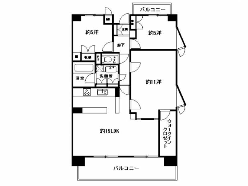 ダイアパレス大川筋 504 の間取り画像