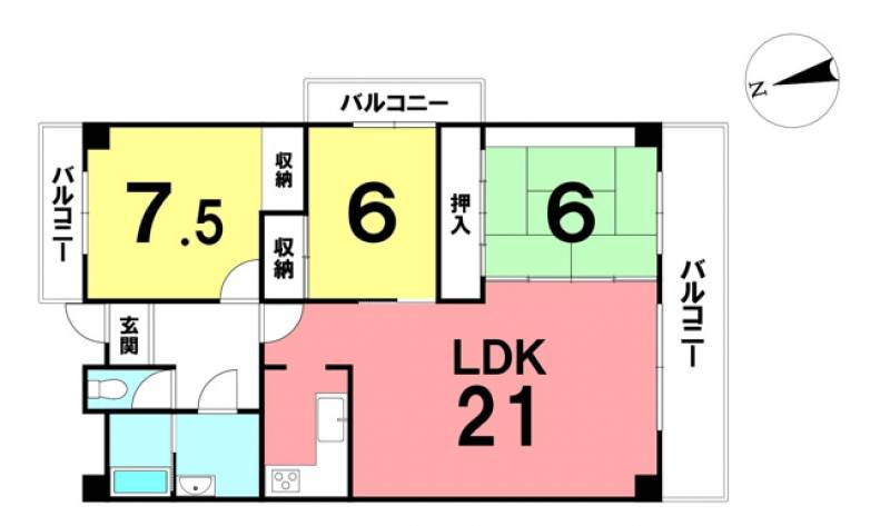 セルヴィ21知寄町 911 の間取り画像