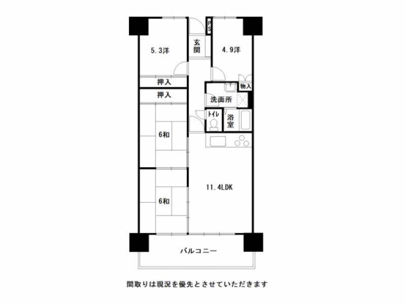 アーネスト大谷公園 508号室 の間取り画像