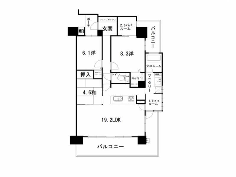 アルファステイツ東雲町 1006号 の間取り画像