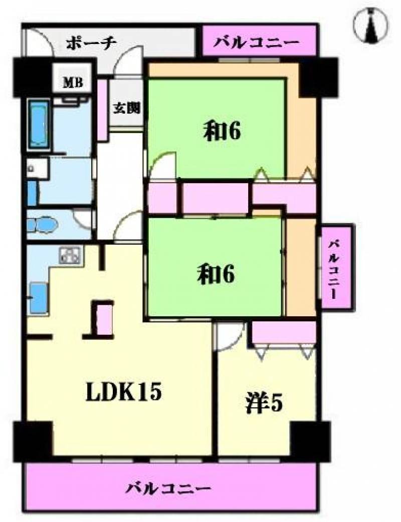 セルヴィ21知寄町 1308 の間取り画像