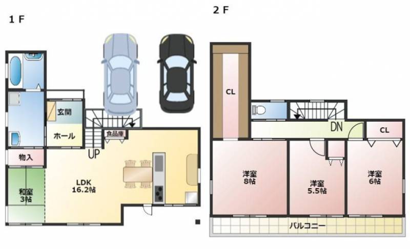 高知市岩ケ淵 一戸建 の間取り画像