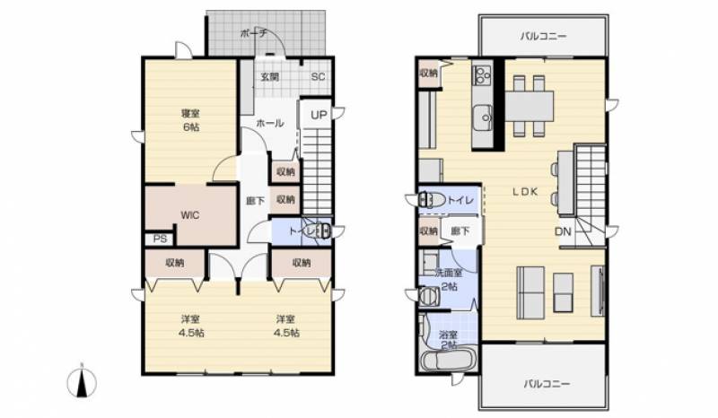 高知市高須 一戸建 の間取り画像