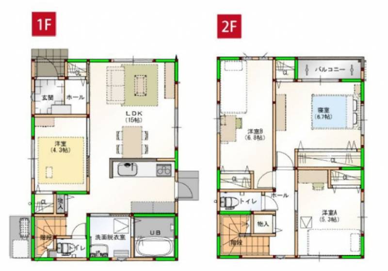 高知市百石町 一戸建 の間取り画像