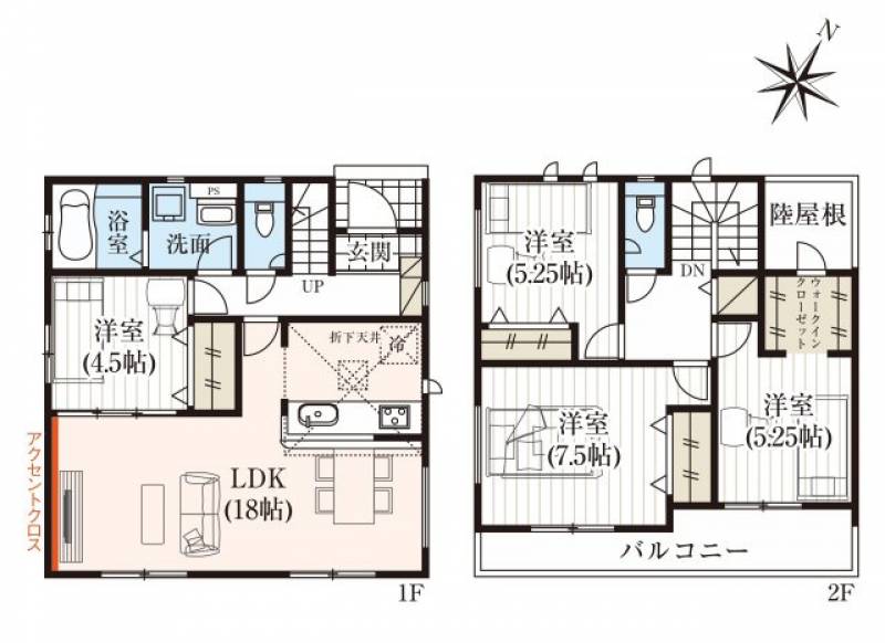 香南市野市町みどり野東 一戸建 の間取り画像