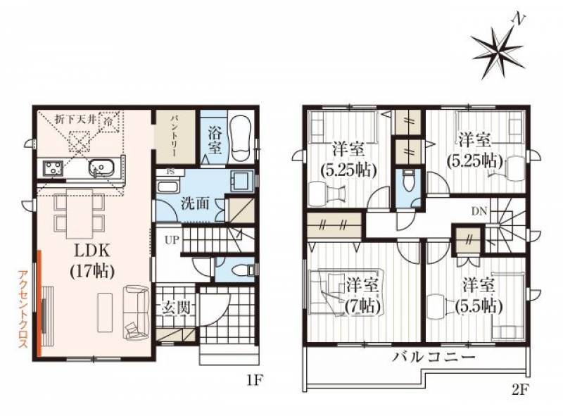 香南市野市町みどり野東 一戸建 の間取り画像