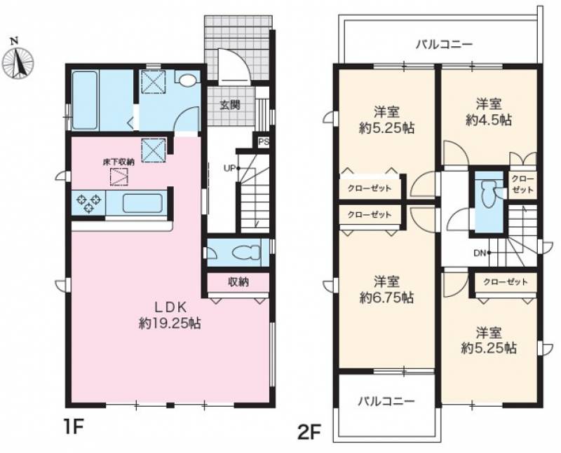 高知市一宮中町 一戸建 の間取り画像