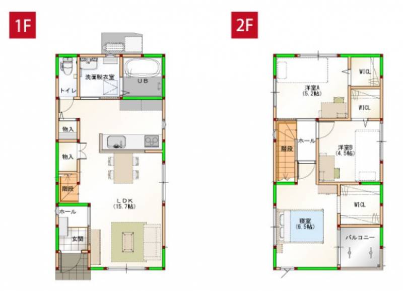 高知市福井扇町 一戸建 の間取り画像