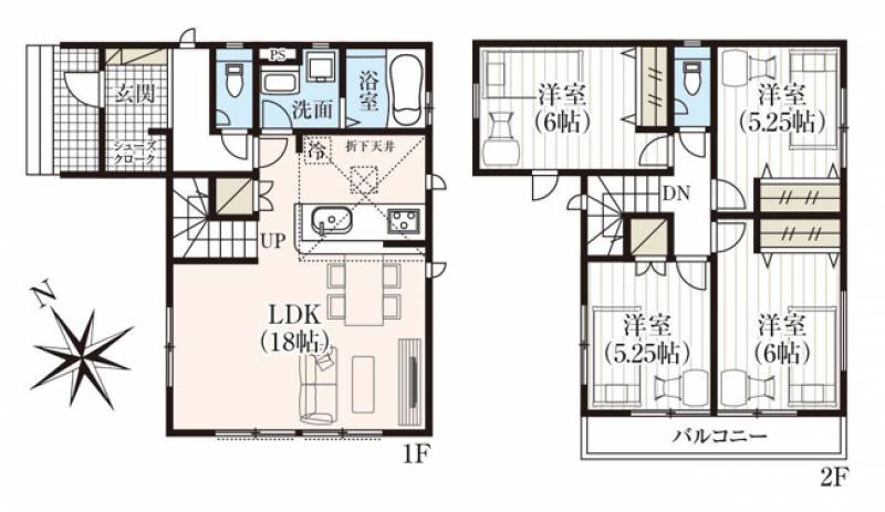 高知市竹島町 一戸建 の間取り画像