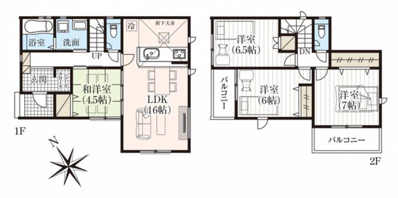 高知市竹島町 一戸建 の間取り画像