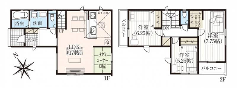 高知市竹島町 一戸建 の間取り画像