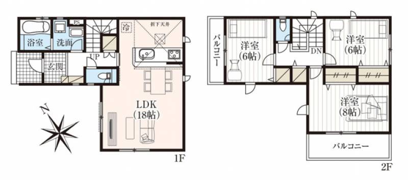 高知市竹島町 一戸建 の間取り画像