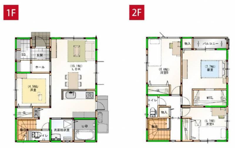 南国市元町 一戸建 の間取り画像