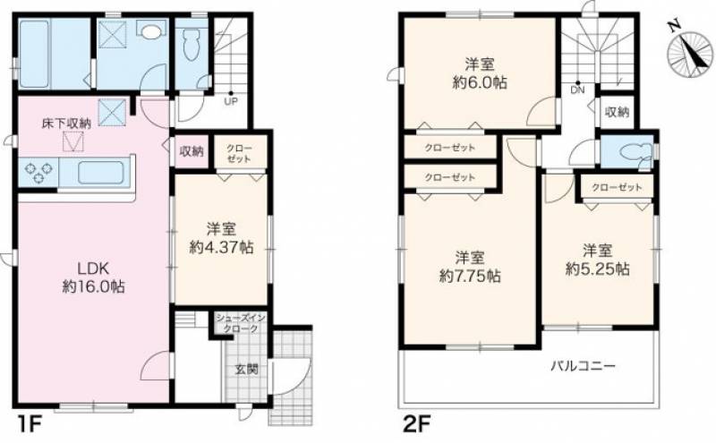 高知市朝倉丙 一戸建 の間取り画像