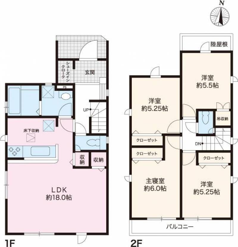 高知市介良乙 一戸建 の間取り画像