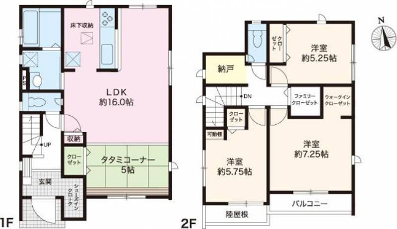 高知市瀬戸東町 一戸建 の間取り画像