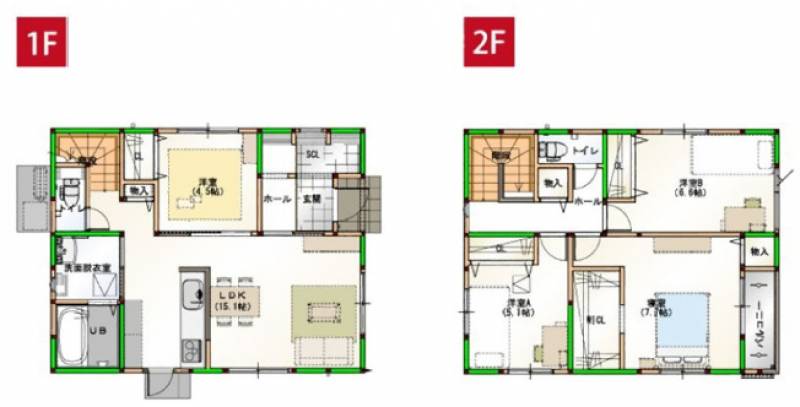 高知市一宮西町 一戸建 の間取り画像