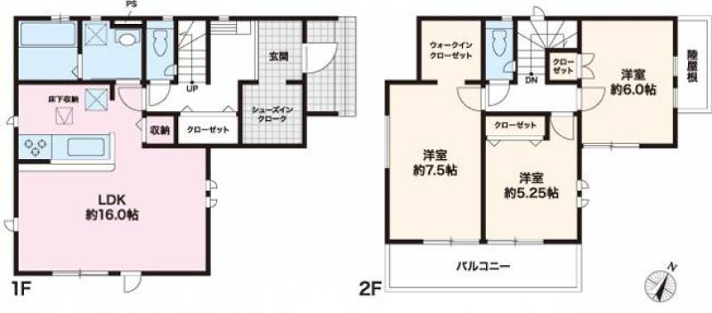 高知市桟橋通 一戸建 の間取り画像