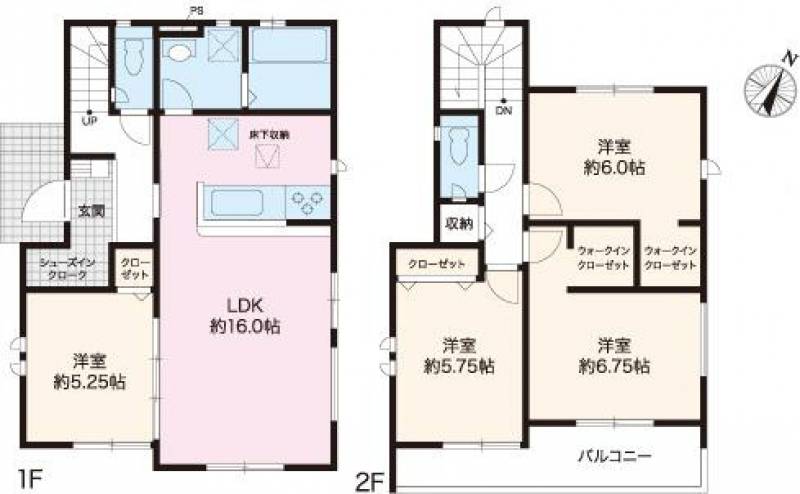 高知市桟橋通 一戸建 の間取り画像