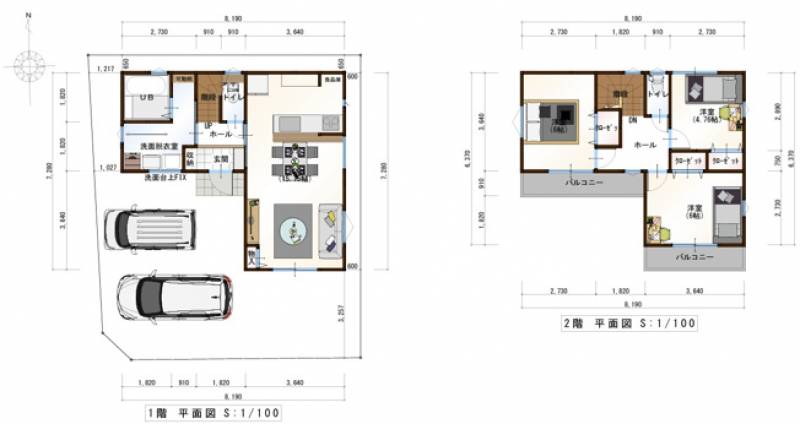 高知市一宮しなね 一戸建 の間取り画像