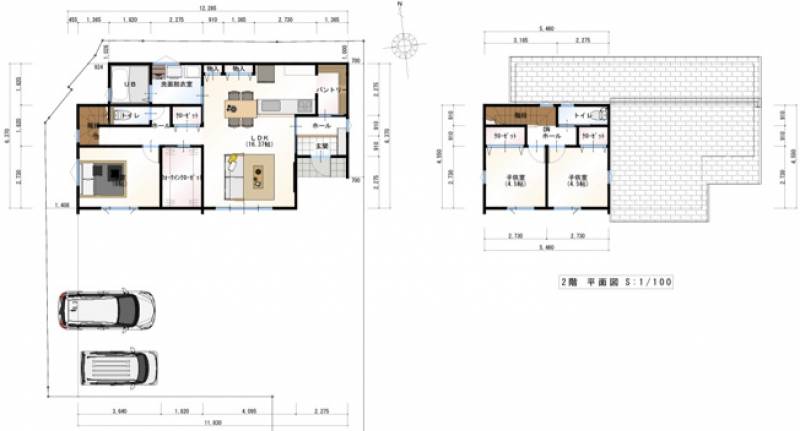 香美市土佐山田町 一戸建 の間取り画像