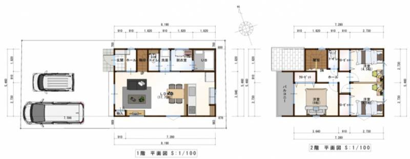 南国市田村 一戸建 の間取り画像