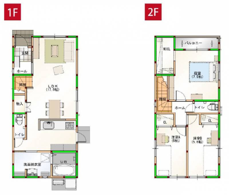 高知市北竹島町 一戸建 の間取り画像