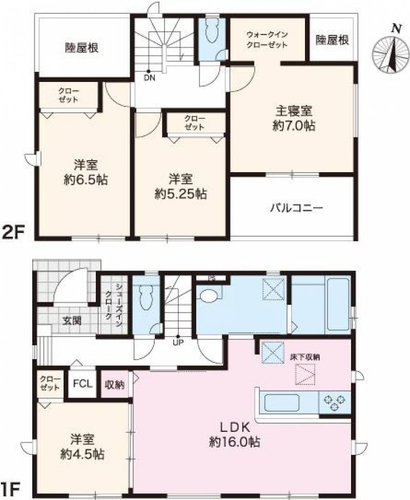 高知市長浜 一戸建 の間取り画像