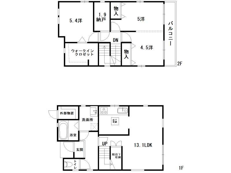 高知市神田 一戸建 の間取り画像