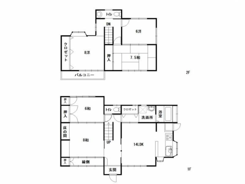 高知市南万々 一戸建 の間取り画像