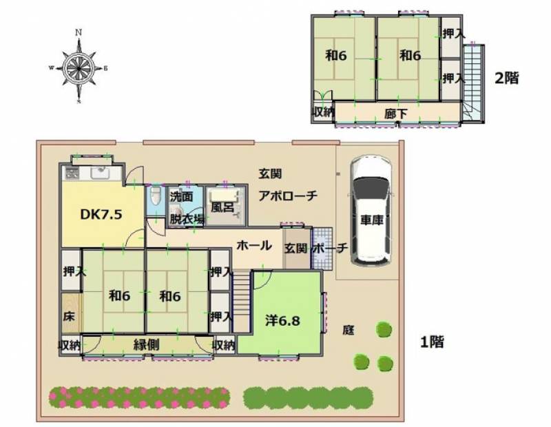 高知市大谷公園町 一戸建 の間取り画像