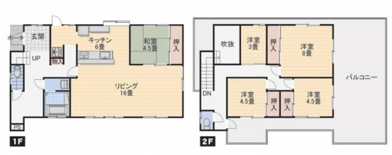 南国市立田 一戸建 の間取り画像