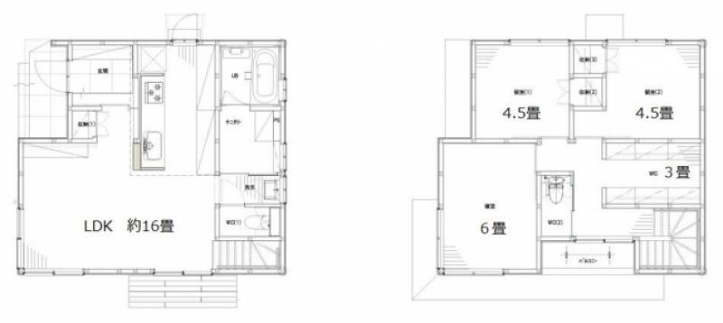 高知市朝倉甲 一戸建 の間取り画像