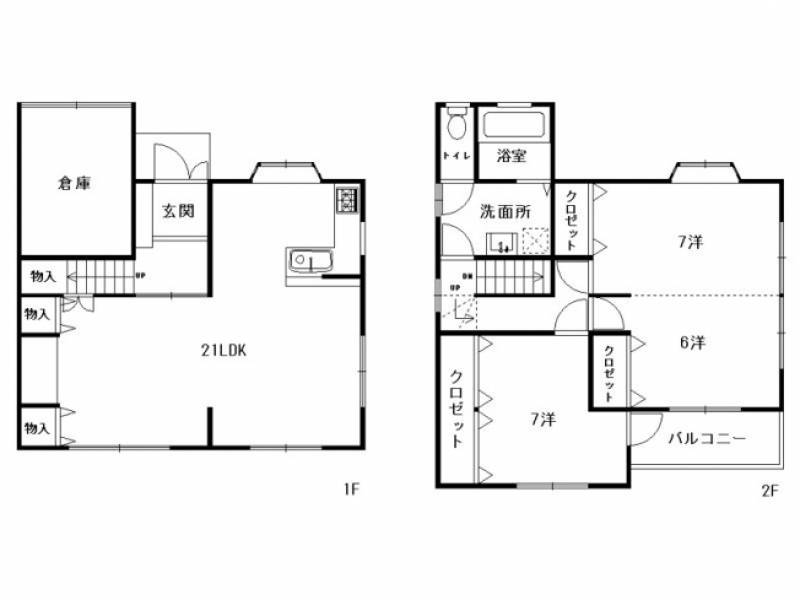 高知市薊野中町 一戸建 の間取り画像