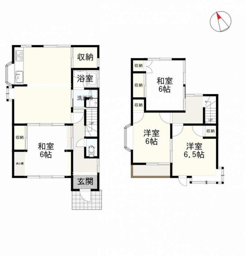 高知市十津 一戸建 の間取り画像