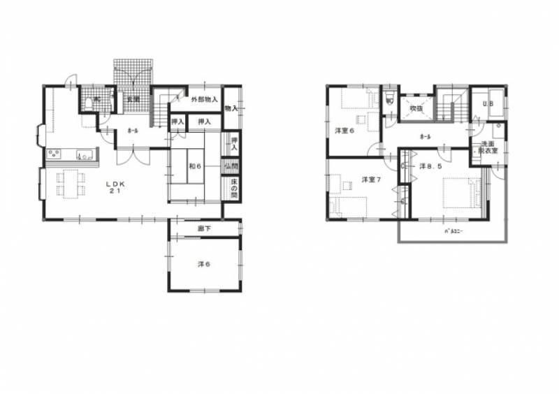 南国市緑ケ丘 一戸建 の間取り画像