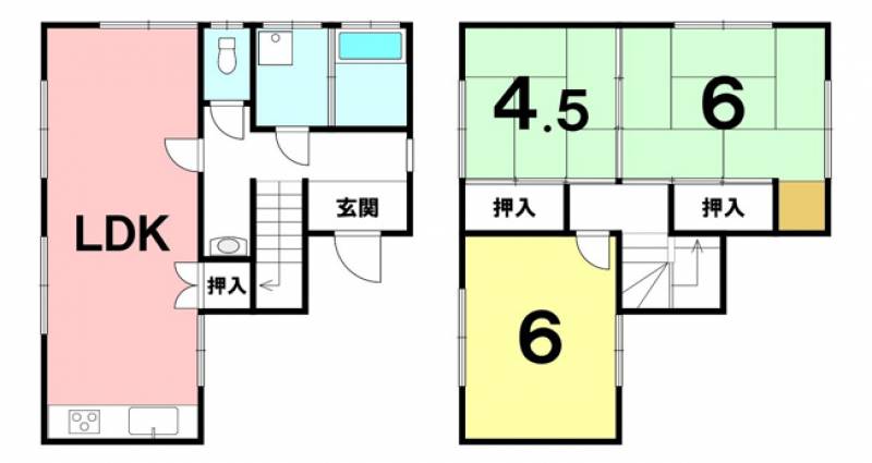 土佐市蓮池 一戸建 の間取り画像