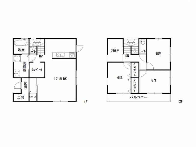 高知市一宮徳谷 一戸建 の間取り画像