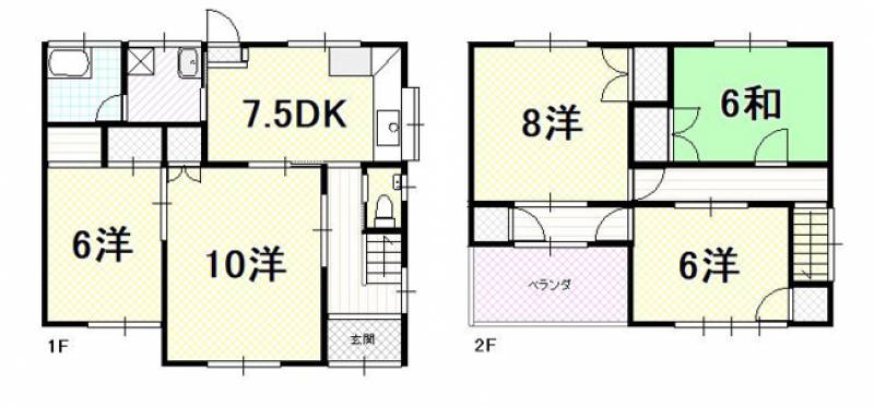 高知市福井町 一戸建 の間取り画像