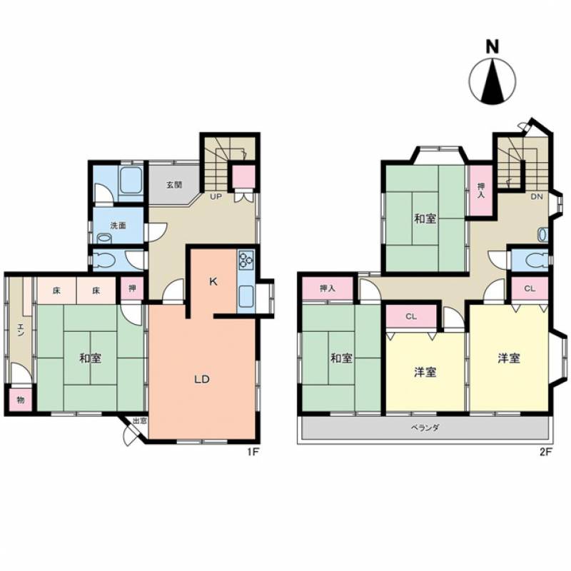 高知市潮見台 一戸建 の間取り画像