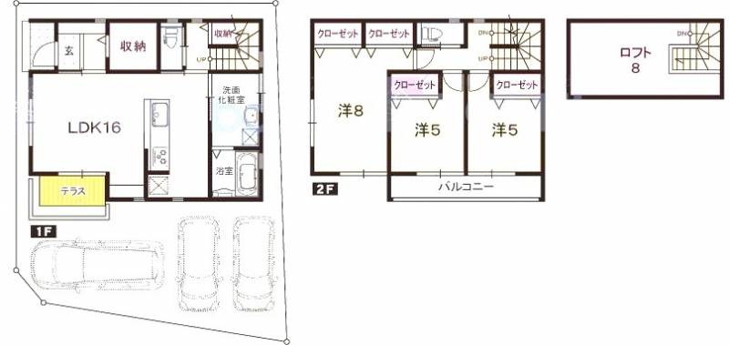 高知市新屋敷 一戸建 の間取り画像