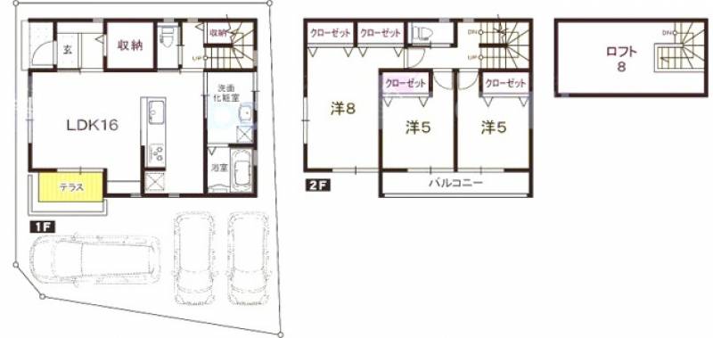 高知市新屋敷 一戸建 の間取り画像