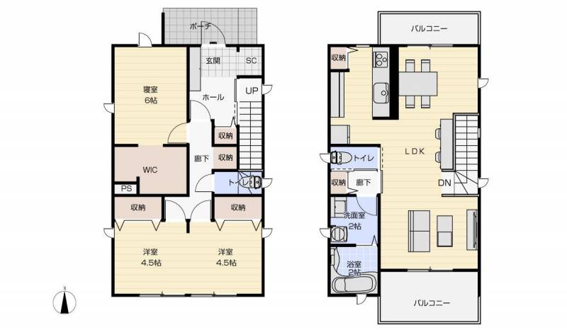 高知市高須 一戸建 の間取り画像