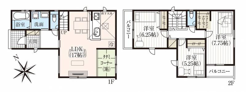 高知市竹島町 一戸建 の間取り画像