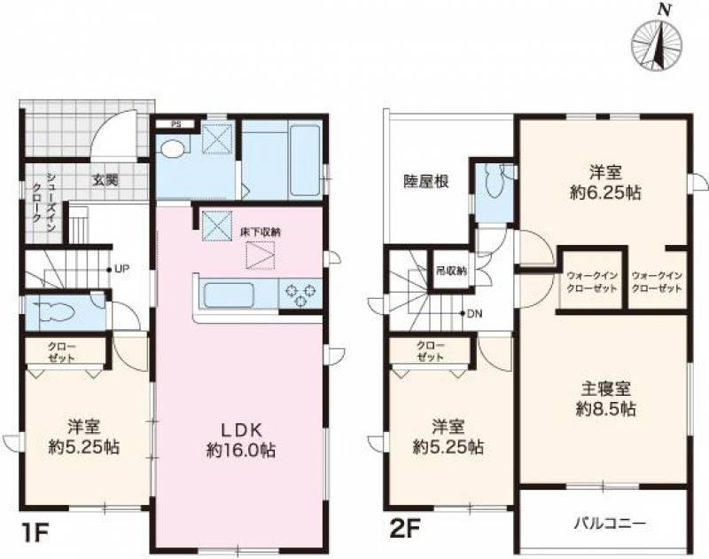 高知市長浜 一戸建 の間取り画像