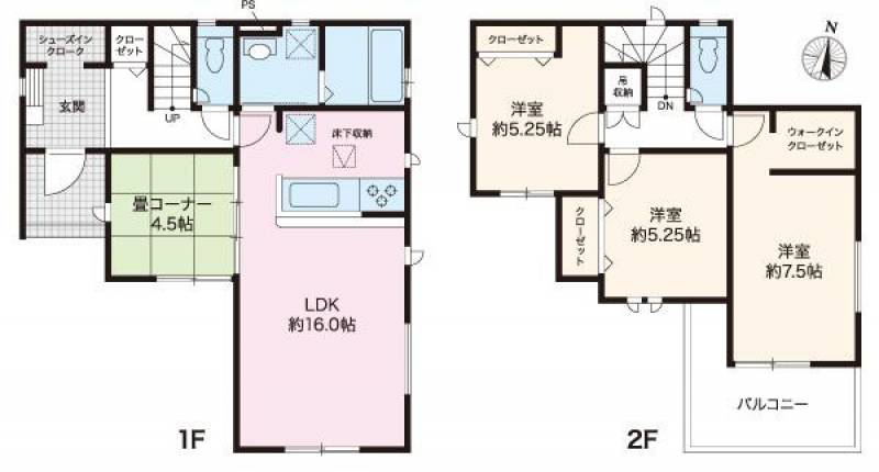 高知市中万々 一戸建 の間取り画像