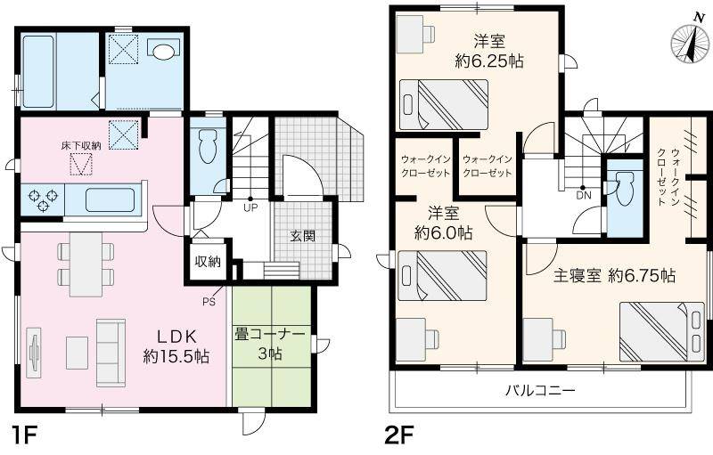 高知市高見町 一戸建 の間取り画像